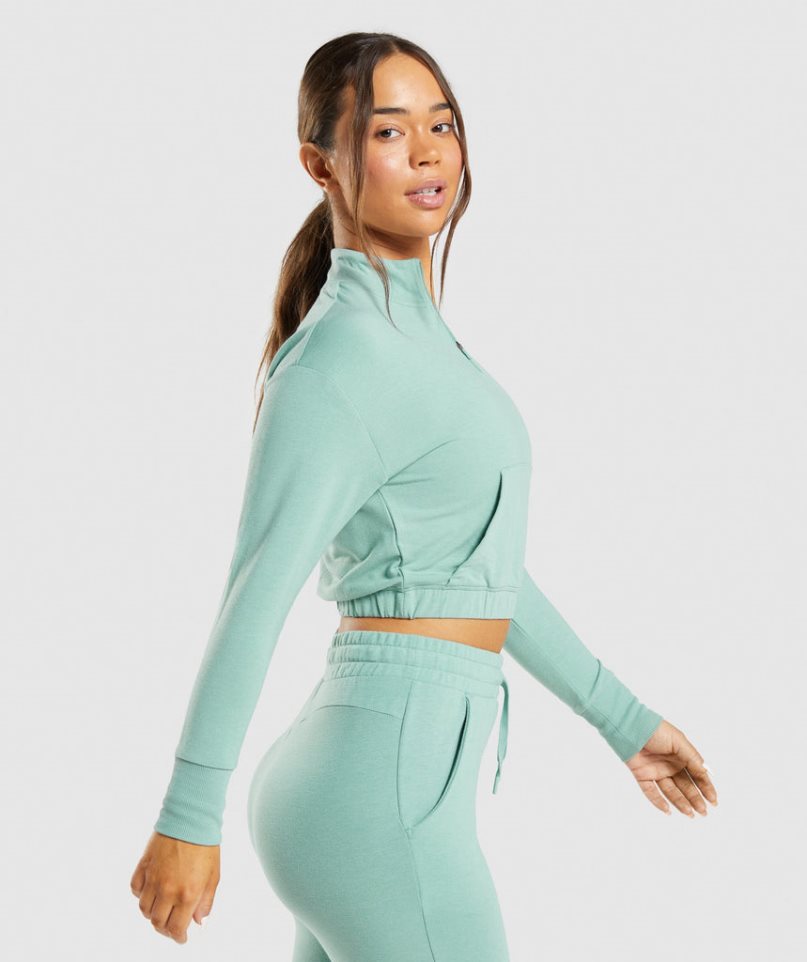 Women's Gymshark Training Pippa Sweatshirts Turquoise | CA 8175AD